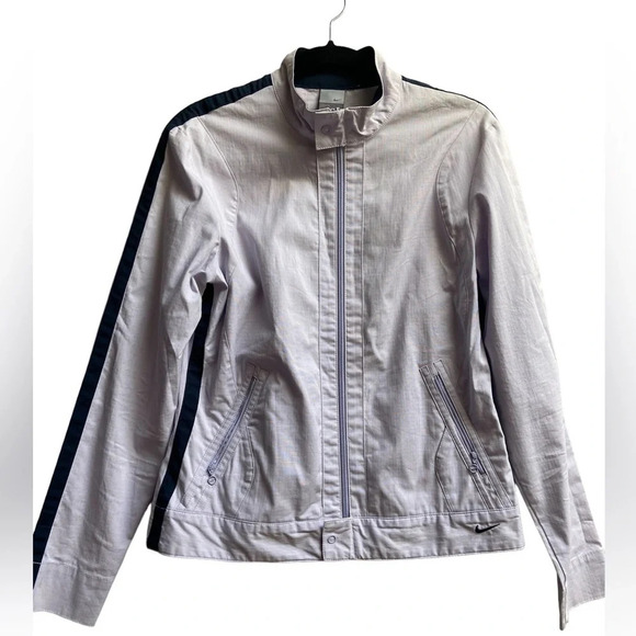 Nike Dri fit cotton blend light  weight full zip jacket Sz M - Picture 1 of 12